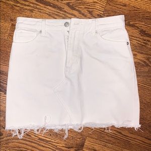 White Jean Skirt